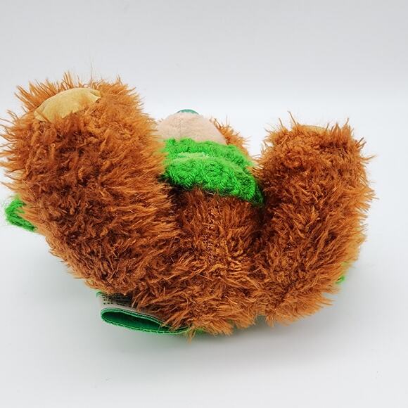 Vtg Irish Softies Patchwork Teddy Bear Plush Ornament 6" Green Shamrock Sweater - Picture 8 of 10